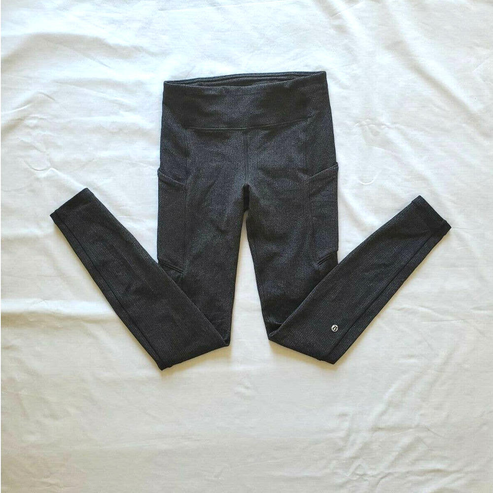Lululemon Gray Herringbone Full Length Leggings